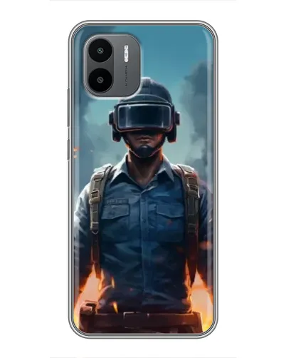 Чехол для Xiaomi Redmi A1 с картинкой «PUBG — реалистичный герой»
