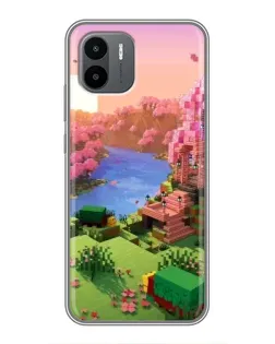 Чохол для Xiaomi Redmi A1 з картинкою «Рожеве дерево Minecraft»