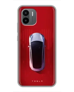 Чохол для Xiaomi Redmi A1 з картинкою «Tesla Top View»