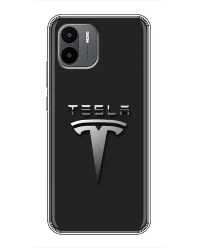 Чохол для Xiaomi Redmi A1 з картинкою «Сталевий логотип Tesla»