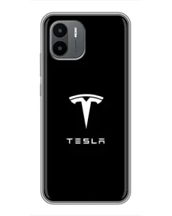 Чохол для Xiaomi Redmi A1 з картинкою «Tesla White Logo»