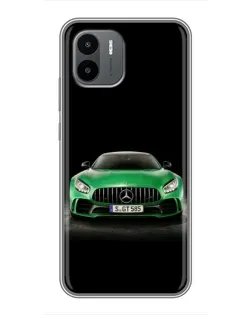 Чохол для Xiaomi Redmi A1 з картинкою «Mercedes — неоновий лого»