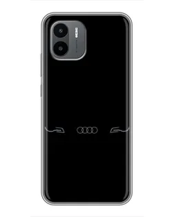 Чехол для Xiaomi Redmi A1 с картинкой «Audi — световой подпись»