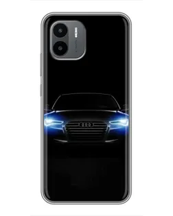 Чехол для Xiaomi Redmi A1 с картинкой «Audi в неоне»