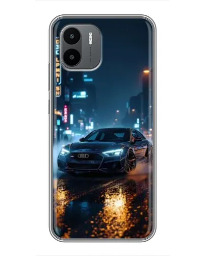 Чехол для Xiaomi Redmi A1 с картинкой «Ночной город и Audi»