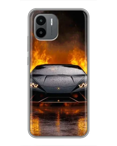 Чохол для Xiaomi Redmi A1 з картинкою «Lamborghini у вогні»