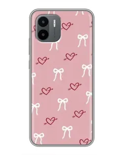 Чохол для Xiaomi Redmi A1 з картинкою «Серця та банти»