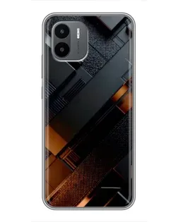 Чохол для Xiaomi Redmi A1 з картинкою «Чорні геометричні блоки»