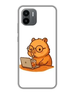 Чохол для Xiaomi Redmi A1 з картинкою «Капібара з ноутбуком»