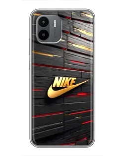 Чохол для Xiaomi Redmi A2 з картинкою «Золотий Nike на металі»