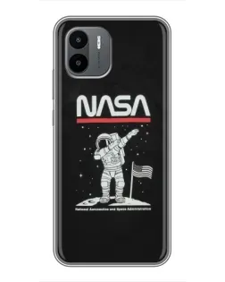 Чохол для Xiaomi Redmi A2 з картинкою «NASA — крокуємо по Місяцю»
