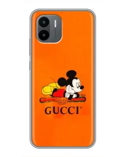 Чохол для Xiaomi Redmi A2 з картинкою «Міккі Маус Gucci — помаранч»