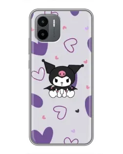 Чохол для Xiaomi Redmi A2 з картинкою «Kuromi та лавандові серця»