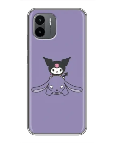Чохол для Xiaomi Redmi A2 з картинкою «Kuromi на ліловому фоні»