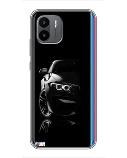 Чохол для Xiaomi Redmi A2 з картинкою «Силует BMW в темряві»