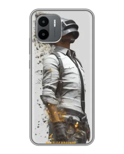 Чехол для Xiaomi Redmi A2 с картинкой «PUBG — боец в пыли»