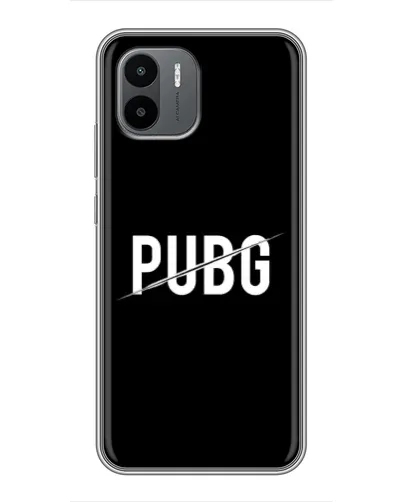 Чехол для Xiaomi Redmi A2 с картинкой «PUBG — белый логотип»