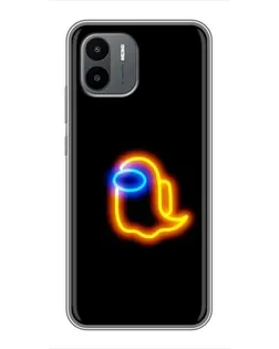 Чехол для Xiaomi Redmi A2 с картинкой «Among Us неоновое сияние»
