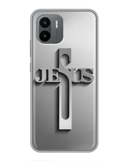 Чохол для Xiaomi Redmi A2 з картинкою «Металевий хрест Jesus»