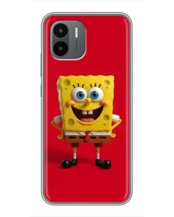 Чохол для Xiaomi Redmi A2 з картинкою «Спанч Боб на червоному»