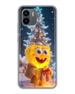 Чохол для Xiaomi Redmi A2 з картинкою «Різдвяний Спанч Боб»