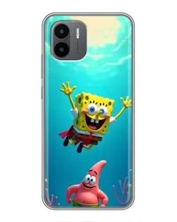 Чехол для Xiaomi Redmi A2 с картинкой «Спанч Боб под водой»