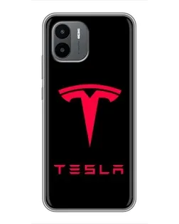 Чохол для Xiaomi Redmi A2 з картинкою «Tesla Red Logo»