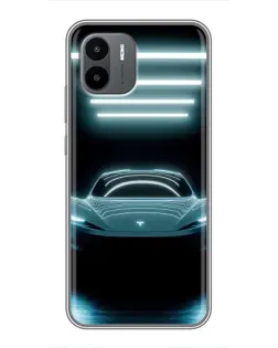 Чохол для Xiaomi Redmi A2 з картинкою «Tesla в неоні»