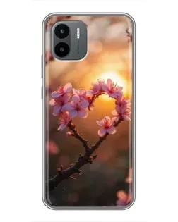 Чохол для Xiaomi Redmi A2 з картинкою «Рожевий цвіт сердечко на тлі заходу» Чохол для Xiaomi Redmi A2 з картинкою «Рожевий цвіт сердечко на тлі заходу»