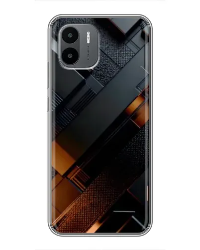 Чохол для Xiaomi Redmi A2 з картинкою «Чорні геометричні блоки»