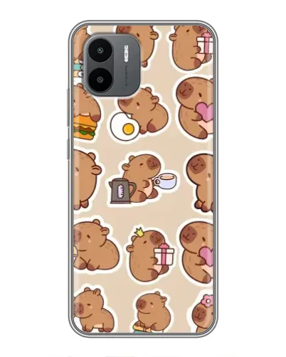 Чохол для Xiaomi Redmi A2 з картинкою «Капібари паттерн» Чохол для Xiaomi Redmi A2 з картинкою «Капібари паттерн»