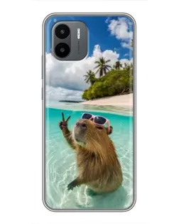 Чохол для Xiaomi Redmi A2 з картинкою «Капібара на морі»