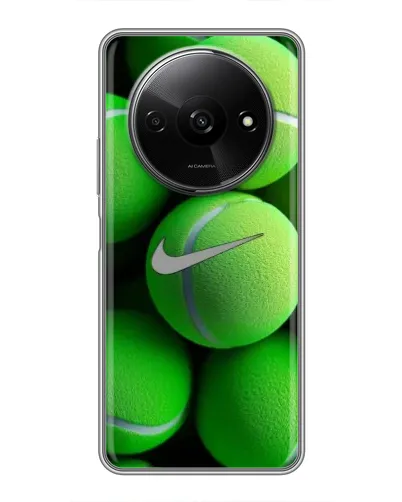 Чохол для Xiaomi Redmi A3 з картинкою «Тенісні м'ячі Найк»