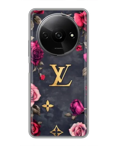 Чохол для Xiaomi Redmi A3 з картинкою «Квітковий Louis Vuitton»