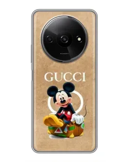 Чохол для Xiaomi Redmi A3 з картинкою «Міккі Маус Gucci — крафт»