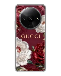 Чохол для Xiaomi Redmi A3 з картинкою «Gucci — бордові троянди»