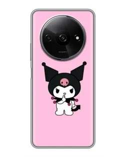 Чехол для Xiaomi Redmi A3 с картинкой «Kuromi — розовая нежность»