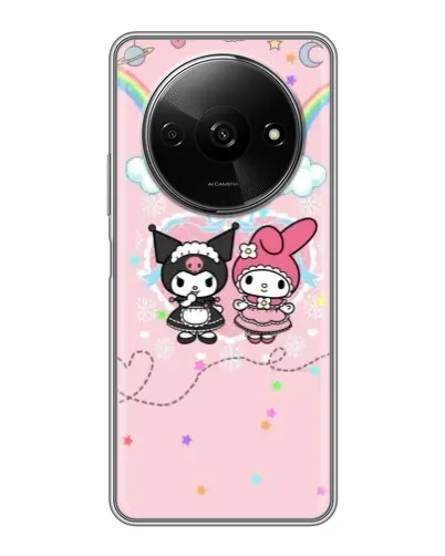 Чехол для Xiaomi Redmi A3 с картинкой «My Melody и Kuromi» Чехол для Xiaomi Redmi A3 с картинкой «My Melody и Kuromi»