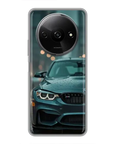 Чохол для Xiaomi Redmi A3 з картинкою «BMW у вогнях міста»