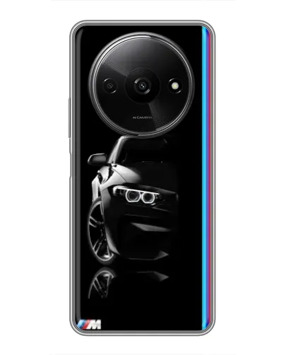 Чохол для Xiaomi Redmi A3 з картинкою «Силует BMW в темряві»