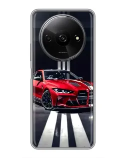 Чохол для Xiaomi Redmi A3 з картинкою «Червона BMW на дорозі»