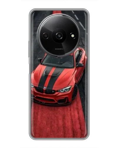 Чохол для Xiaomi Redmi A3 з картинкою «BMW на червоній доріжці»