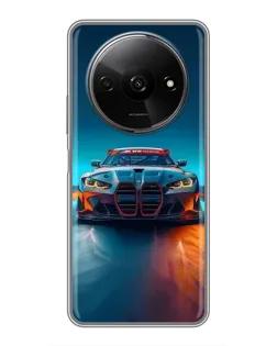 Чехол для Xiaomi Redmi A3 с картинкой «BMW — огни неона»