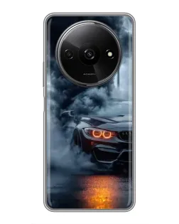 Чехол для Xiaomi Redmi A3 с картинкой «BMW M-Power — абстракция»