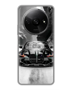 Чехол для Xiaomi Redmi A3 с картинкой «BMW — акварельный дрифт»