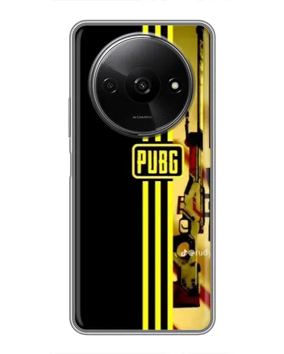 Чехол для Xiaomi Redmi A3 с картинкой «PUBG — камуфляжный шлем»