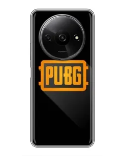 Чехол для Xiaomi Redmi A3 с картинкой «PUBG — рамка лого»