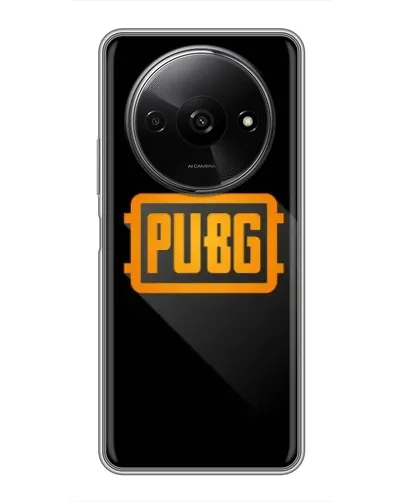 Чехол для Xiaomi Redmi A3 с картинкой «PUBG — рамка лого»