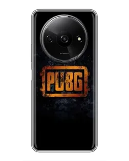 Чехол для Xiaomi Redmi A3 с картинкой «PUBG — золотой логотип»
