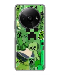 Чехол для Xiaomi Redmi A3 с картинкой «Криперы Minecraft» Чехол для Xiaomi Redmi A3 с картинкой «Криперы Minecraft»